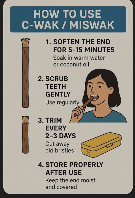 100% All Natural Toothbrush (Miswak)